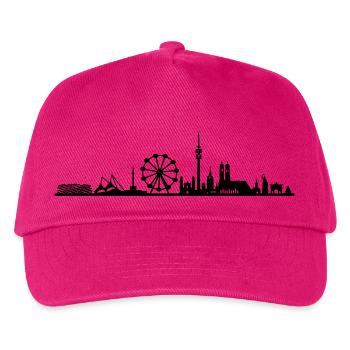 Skyline - München Riesenrad - Kinder Basecap - Fuchsia - Vorne