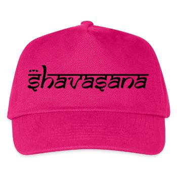 OM SHAVASANA - Kinder Basecap - Fuchsia - Vorne