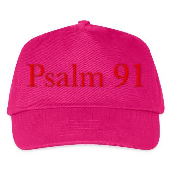 NEW Psalm 91 (Red) - Kids’ Baseball Cap - fuchsia - Front