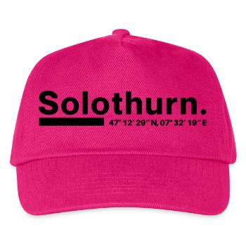 Solothurn coordinates Canton Switzerland - Kids’ Baseball Cap - fuchsia - Front