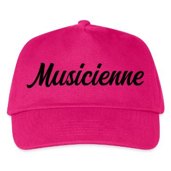 Musiker Künstler Melodie Instrument Leidenschaftlich - Kinder Basecap - Fuchsia - Vorne