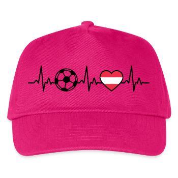 Austria Football Heartbeat Austria - Kids’ Baseball Cap - fuchsia - Front