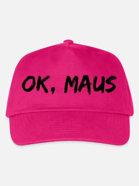 OK MAUS, THE PARTY HAS ARRIVED, KANN LOSGEHEN MAUS - Kinder Basecap - Fuchsia