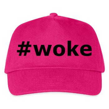 Hashtag Woke Slogan - Kids’ Baseball Cap - fuchsia - Front
