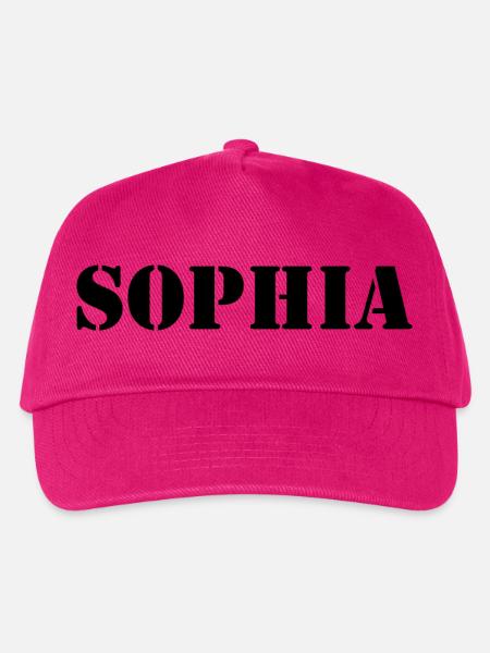 Name Sophia - Kinder Basecap - Fuchsia