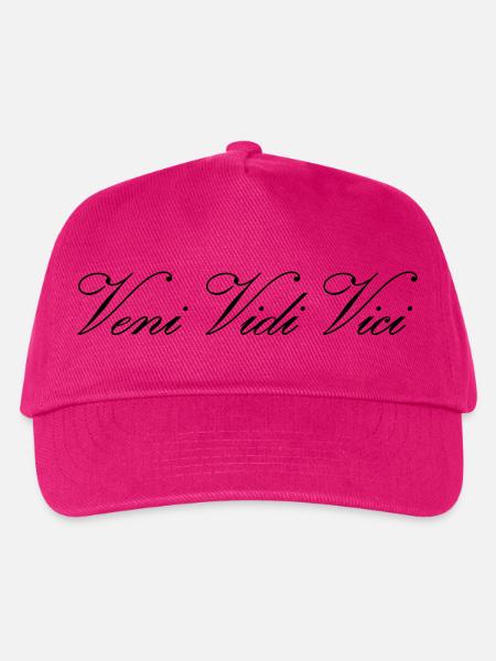 Veni Vidi Vici Calli Text - Kinder Basecap - Fuchsia