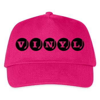 VINYL Schallplatten Design DJ - Kinder Basecap - Fuchsia - Vorne