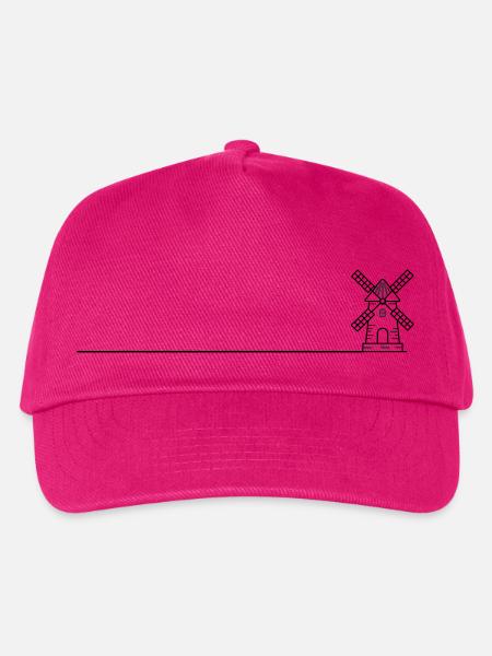 Windmühle Mühle Symbol - Kinder Basecap - Fuchsia