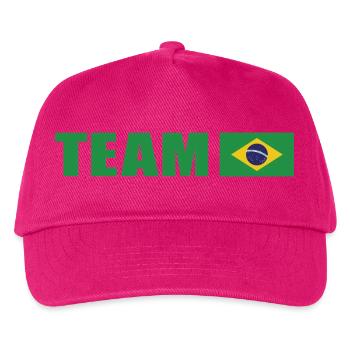 Support-Team Brasilien - Kinder Basecap - Fuchsia - Vorne