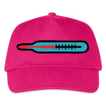 Thermometer Medizin Kinderarzt Praxis Praxisteam - Kinder Basecap - Fuchsia - Vorne