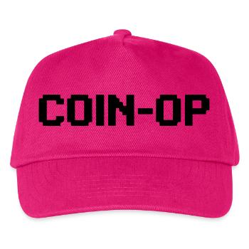 Coin Op Pixel Schriftzug - Kinder Basecap - Fuchsia - Vorne