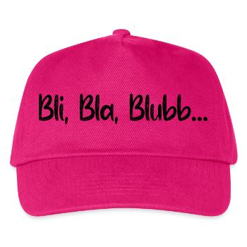 Diskussion Spruch Wortspiel Sprüche Bli Bla Blubb  - Kinder Basecap - Fuchsia - Vorne