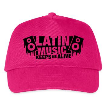 latin music keeps me alive - Kinder Basecap - Fuchsia - Vorne