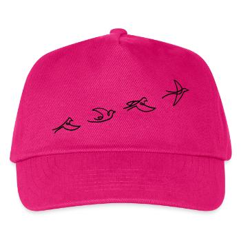 Der Flug des schwarzen Vogels - Kinder Basecap - Fuchsia - Vorne