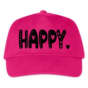 Happy - Kids’ Baseball Cap - fuchsia - Front