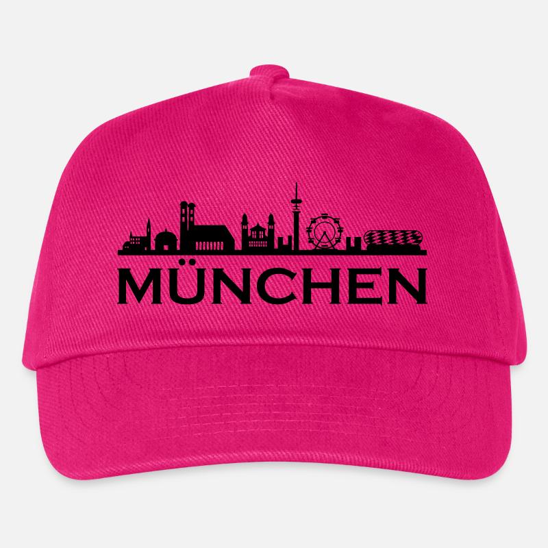 München Skyline - Kinder Basecap - Fuchsia