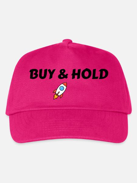 BUY & HOLD Krypto & Aktien Investoren Motiv. - Kinder Basecap - Fuchsia