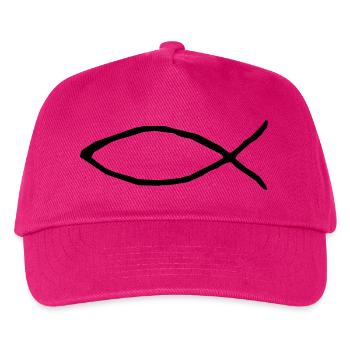 Christlicher Fisch - Kinder Basecap - Fuchsia - Vorne