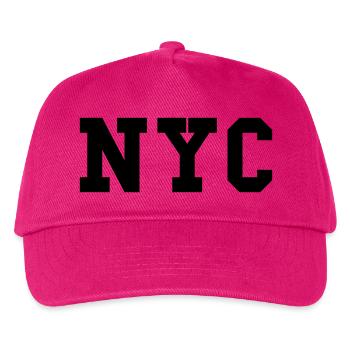 nyc - new york city - Kinder Basecap - Fuchsia - Vorne