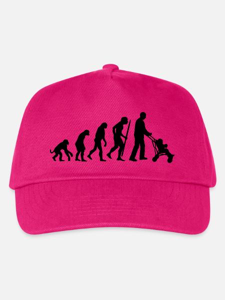 Die Entwicklung des Super-Papa - Kinder Basecap - Fuchsia