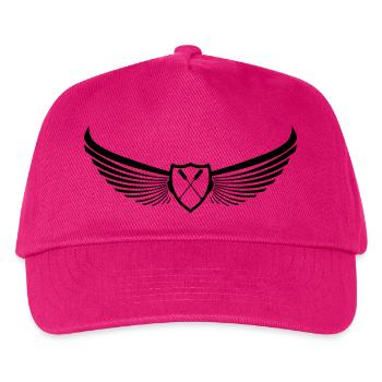 Drachenboot Emblem Banner Logo Paddel 1c - Kinder Basecap - Fuchsia - Vorne