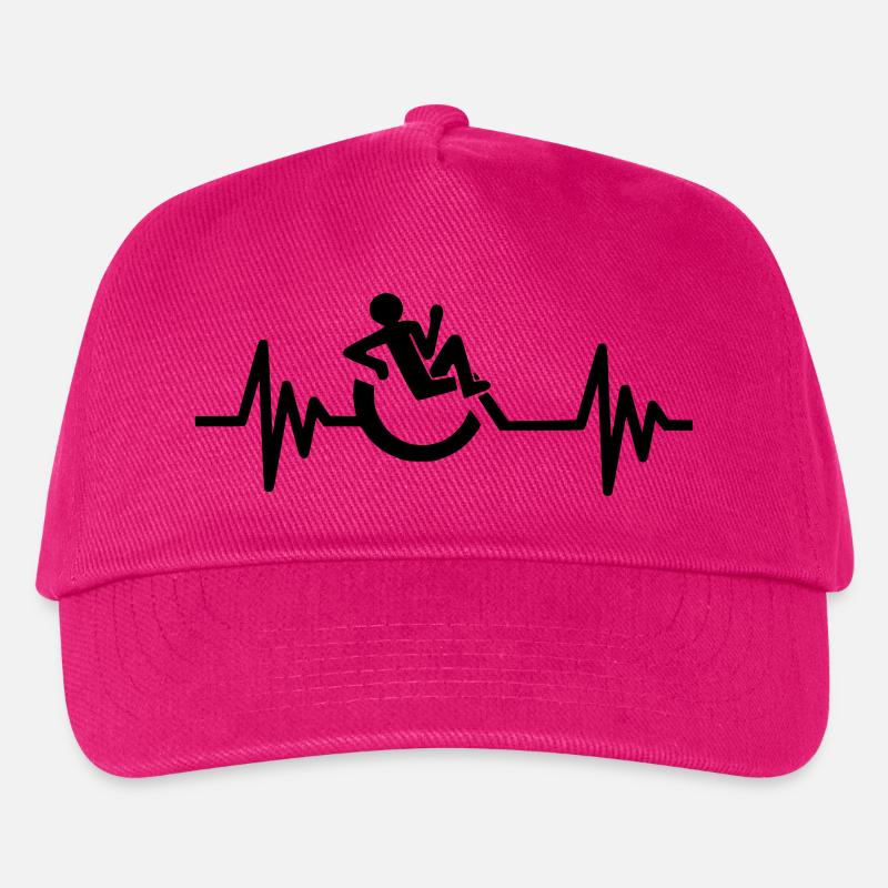 Bild: Rollstuhl, Herzschlag, entspannt # - Kinder Basecap - Fuchsia