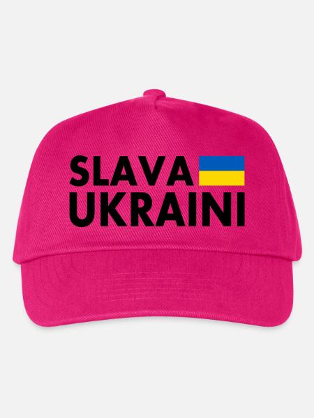 Slava ukraini - Kinder Basecap - Fuchsia