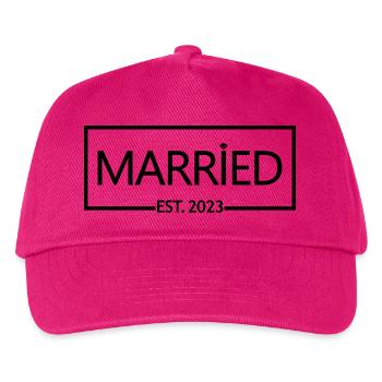 2023 - Hochzeitsgeschenk für Männer & Frauen - Kinder Basecap - Fuchsia - Vorne