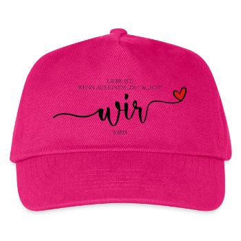 Liebe ist wir -Zusammen Partner Love - Kinder Basecap - Fuchsia - Vorne