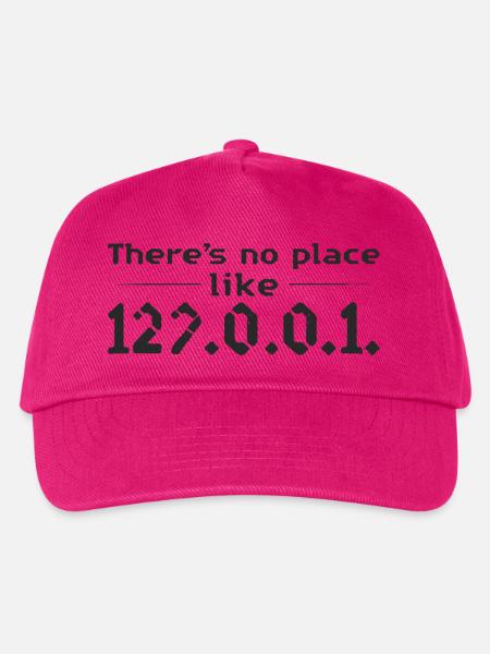 Homeoffice no place like Home Fun Nerd design - Kinder Basecap - Fuchsia