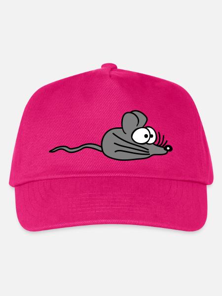 Maus Mäuschen Süße Kleine Ratte Nager Freundlich - Kinder Basecap - Fuchsia