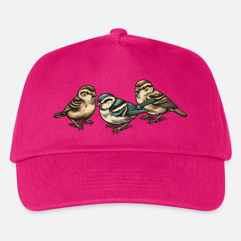 Drei kleine Vögelchen - Kinder Basecap - Fuchsia