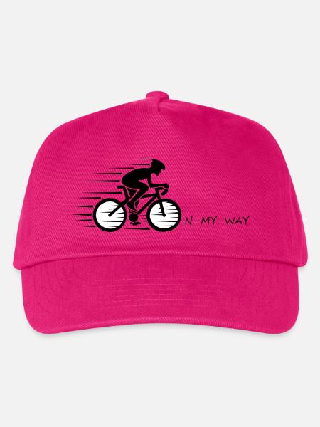 On My Way – Fahrrad T-Shirt für Radfahrer - Kinder Basecap - Fuchsia