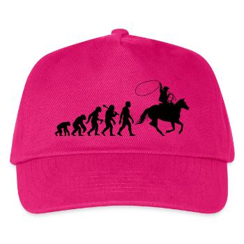 Cowboy Evolution Western Stil Rodeo Lassowerfer - Kinder Basecap - Fuchsia - Vorne