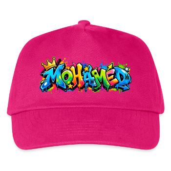 Mohamed Graffiti Arc-en-ciel: der König des Stils! - Kinder Basecap - Fuchsia - Vorne