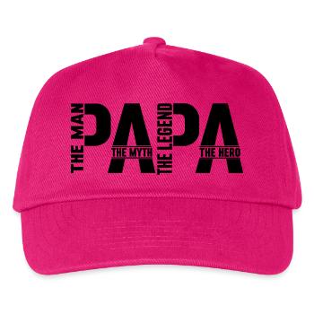 Papa The Man The Myth The Hero Vatertag Geschenk  - Kinder Basecap - Fuchsia - Vorne