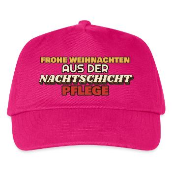 Frohe Weihnachten aus der Nachtschicht - Pflege - Kinder Basecap - Fuchsia - Vorne