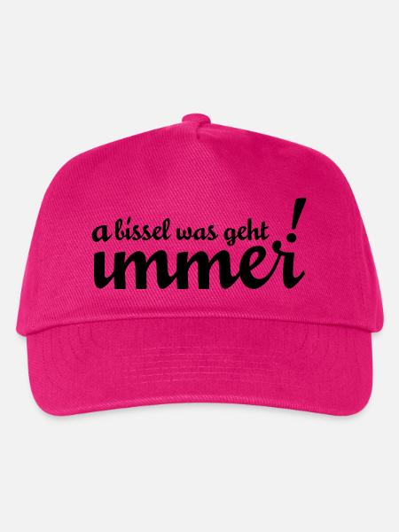 A bissel was geht immer! Bei uns in Minga! - Kinder Basecap - Fuchsia
