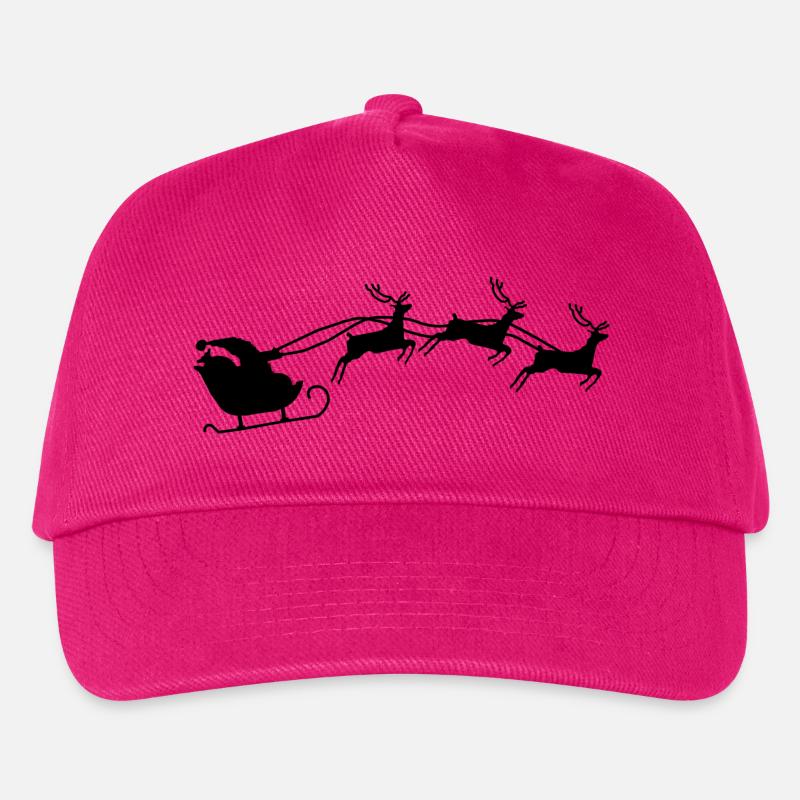 Weihnachtsmann mit Schlitten - Kinder Basecap - Fuchsia