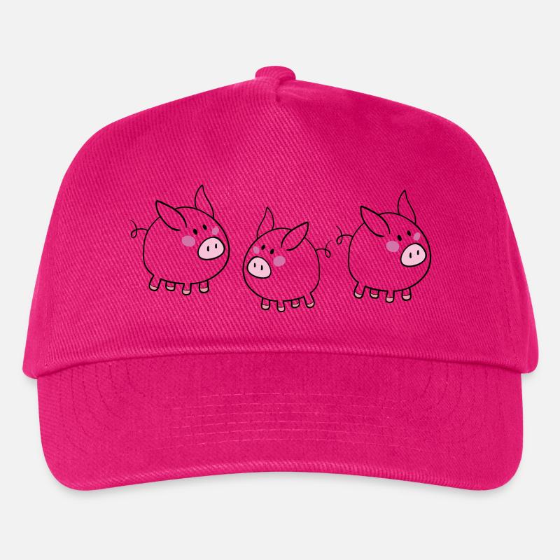 Glücksschweinchen - Kinder Basecap - Fuchsia