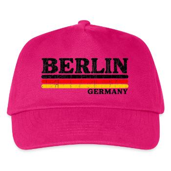 Berlin - Deutschland - Germany - Berliner Bär - Kinder Basecap - Fuchsia - Vorne