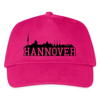 Hannover // Skyline // Silhouette // Skylineshirt - Kinder Basecap - Fuchsia - Vorne