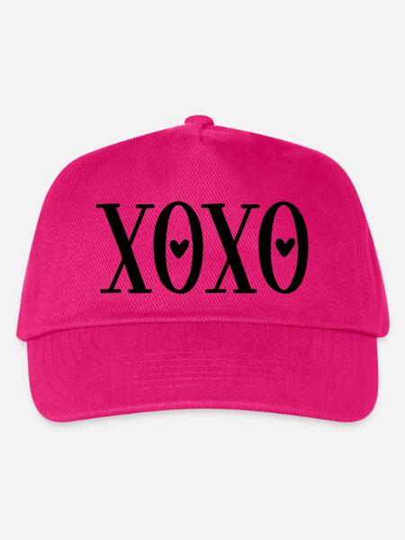 XOXO Love Minimalist Design - Kinder Basecap - Fuchsia