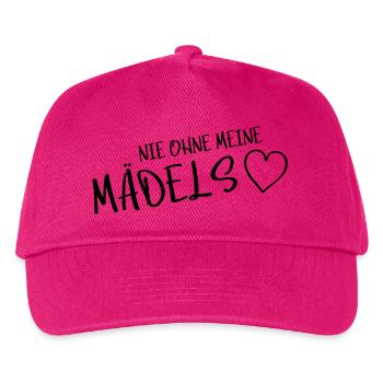 herz nie ohne meine maedels - Kinder Basecap - Fuchsia - Vorne