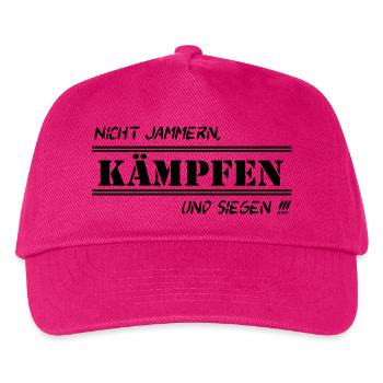 Fun Spruch Shirt Arbeit Nicht Jammern kämpfen (25) - Kinder Basecap - Fuchsia - Vorne