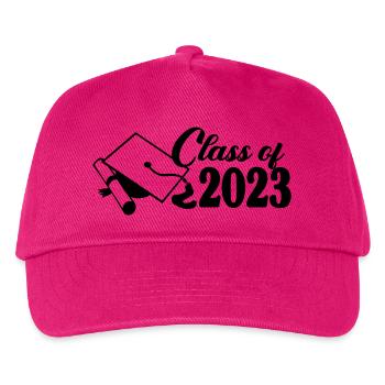 Klasse von 2023 Abschlussfeier Geschenk für ihn und sie - Kinder Basecap - Fuchsia - Vorne