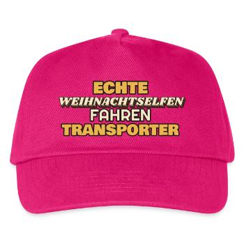 Echte Weihnachtselfen fahren Transporter - Kinder Basecap - Fuchsia - Vorne