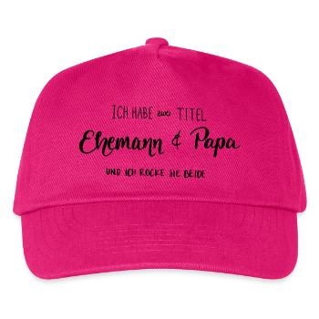 Ehemann & Papa - Kinder Basecap - Fuchsia - Vorne