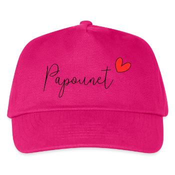 PAPOUNET. PAPA. VATERTAG. FROHER VATERTAG - Kinder Basecap - Fuchsia - Vorne