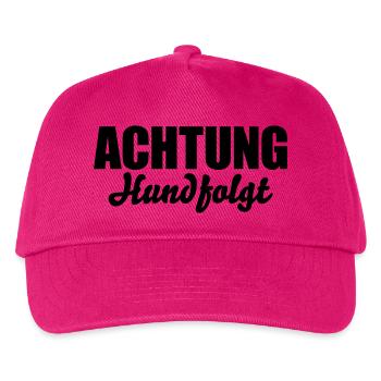 Achtung Hund folgt - Kinder Basecap - Fuchsia - Vorne